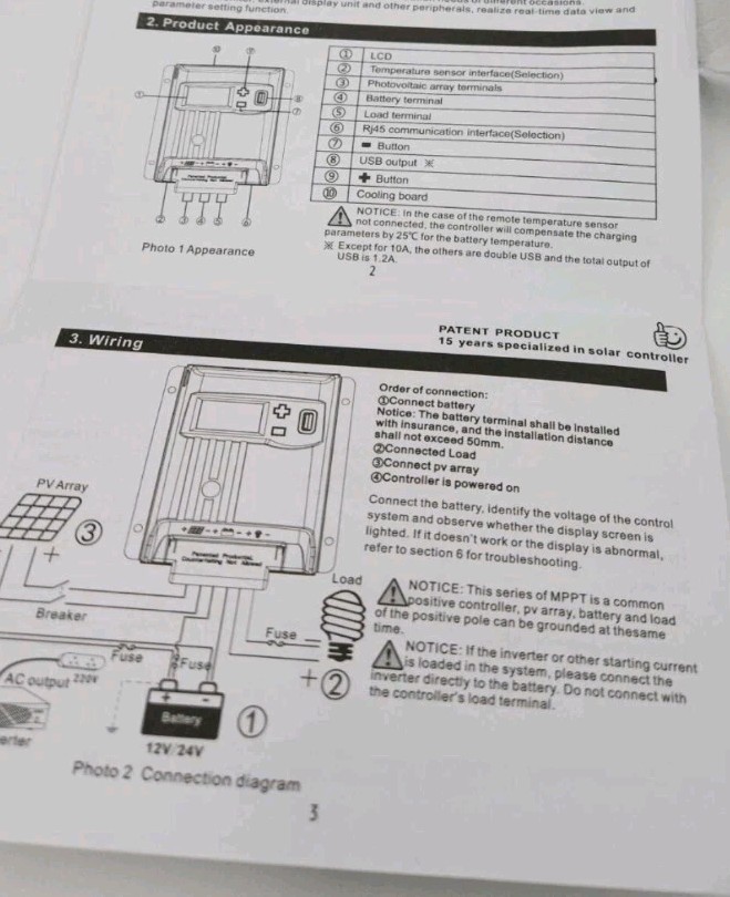 MPPT Solar Charge Controller 40A 12/24V LCD Remote New