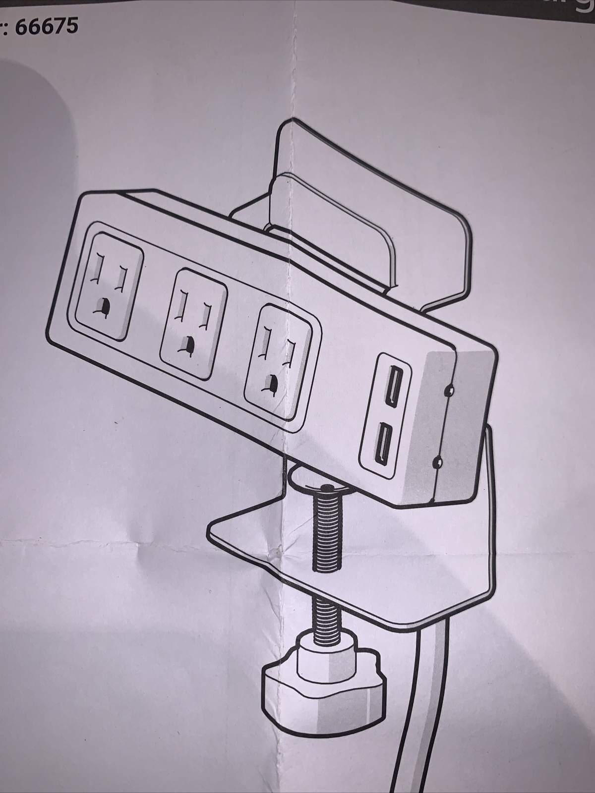 Clamp Mount Power Outlet & USB Charger 66675 Mooreco
