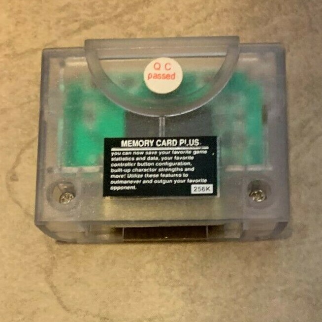Interact 256K Large Size N64 Nintendo 64 Memory Card Pak Pack Clear