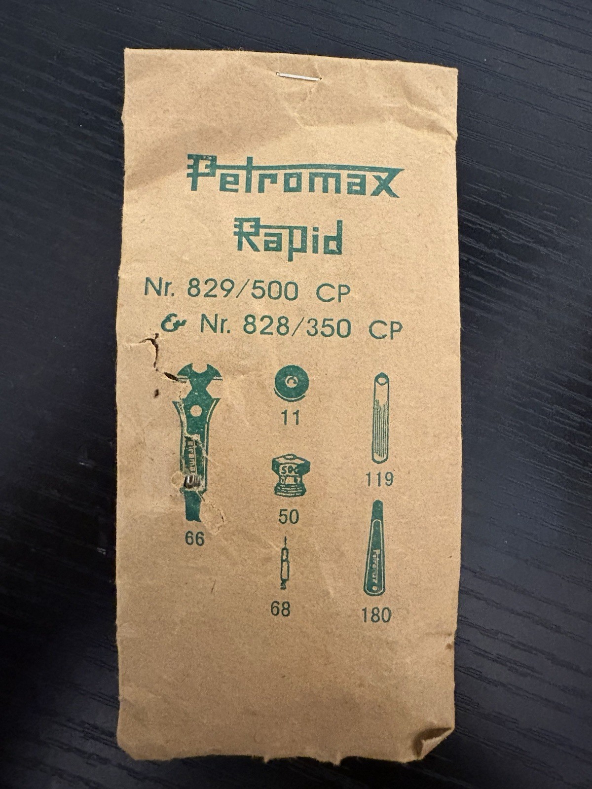 Petromax Rapid 829/500 CP Pressure Lantern Germany Chrome w/ Case Untested