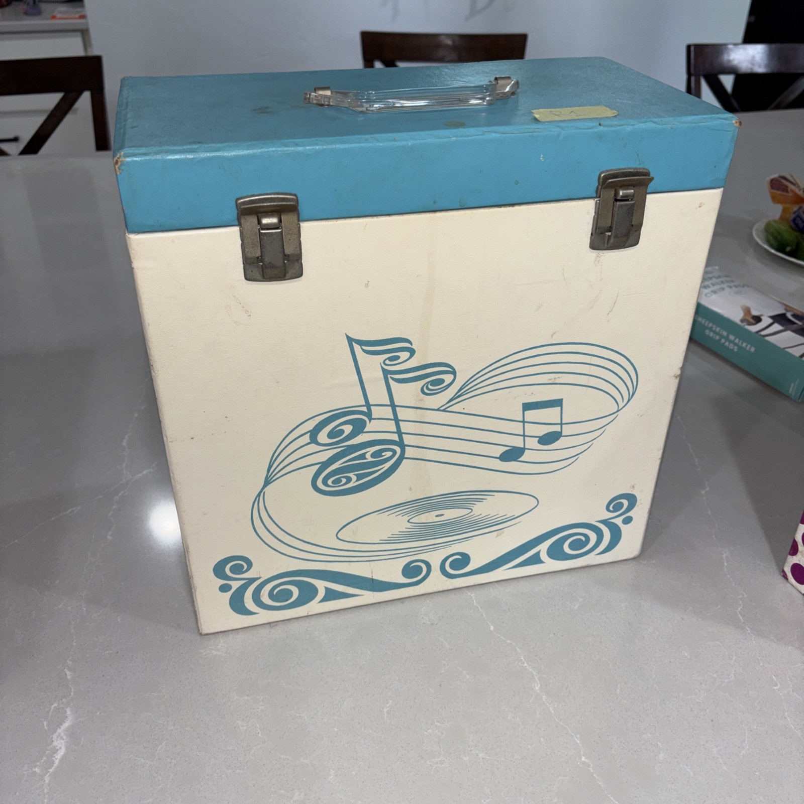 Vintage 1960’s Platter-pak LP Carrying Storage Case #1252 Dance Blue  Empty