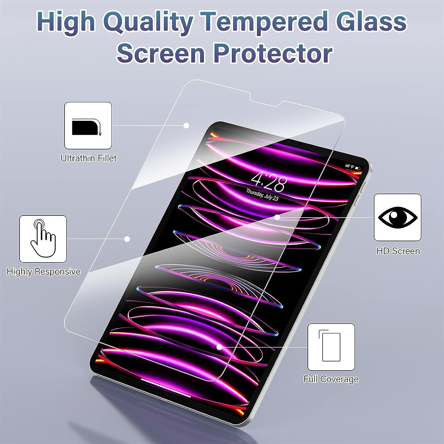 For 2022 Apple iPad Pro 11" inch 4th Generation Tempered Glass Screen Protector