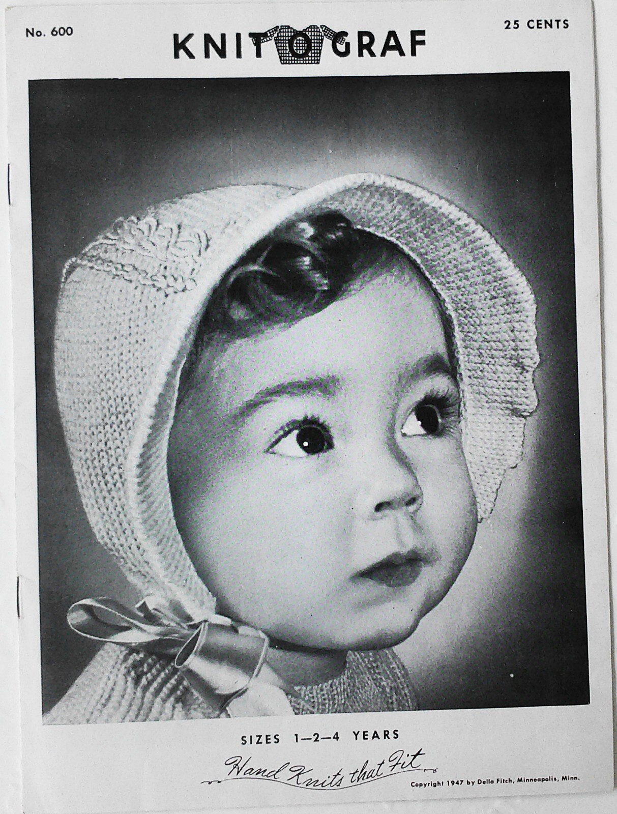 Vintage Fitch Knit O Graf Bonnets Booties Mittens Sweaters Knitting Pattern 1947