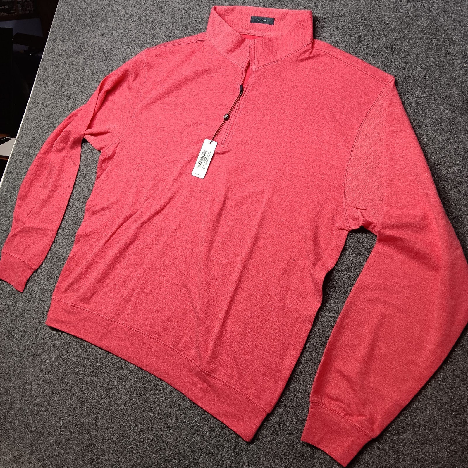 Turtleson wallace quarter-zip pullover berry XL New with tags original packaging