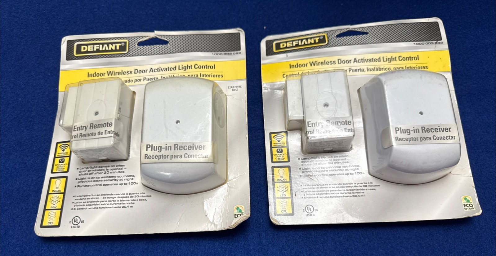 Lot Of 2: NEW Defiant Door Activated Light Control - Wireless Modules