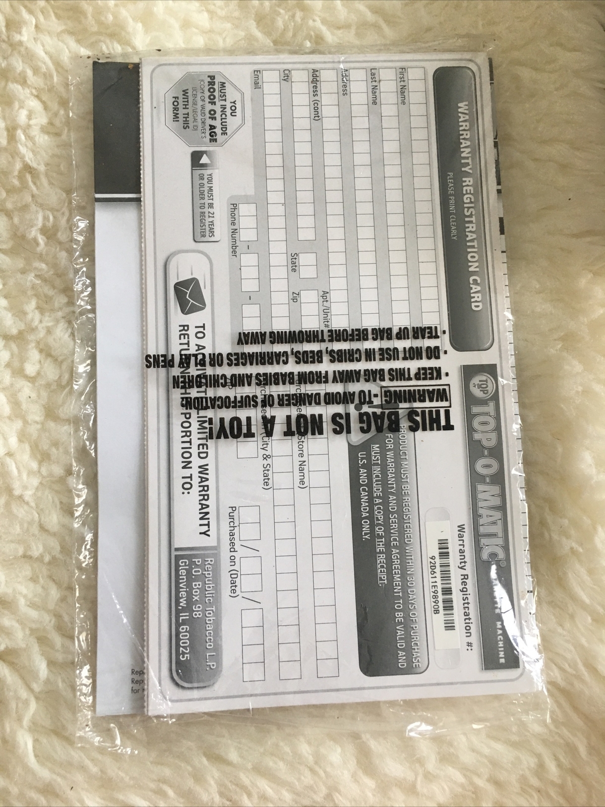 TOP-O-Matic Cigarette Rolling Machine Makes King Size or 100mm Complete In Box