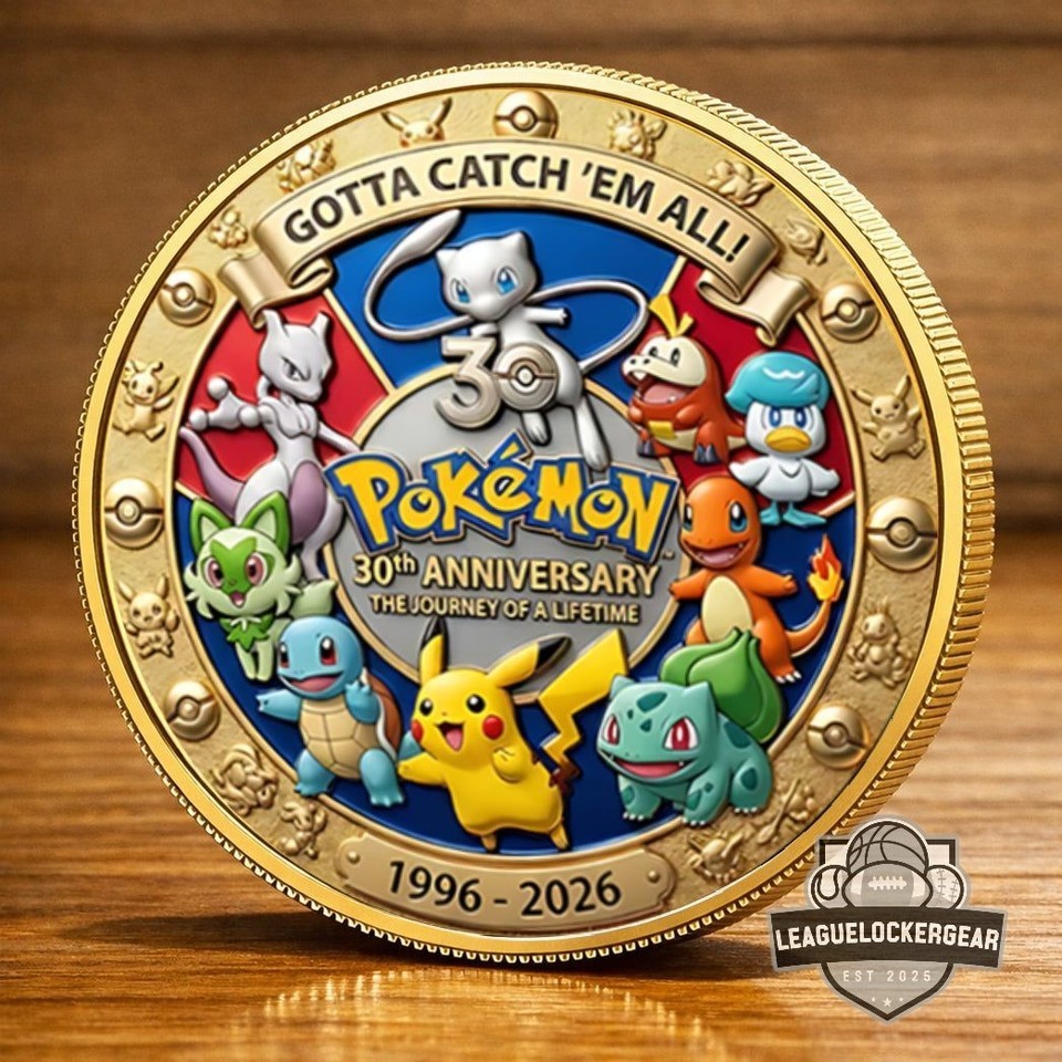 New PokÃ©mon 30th Anniversary 1996-2026 Gift For Fans Coin CC132