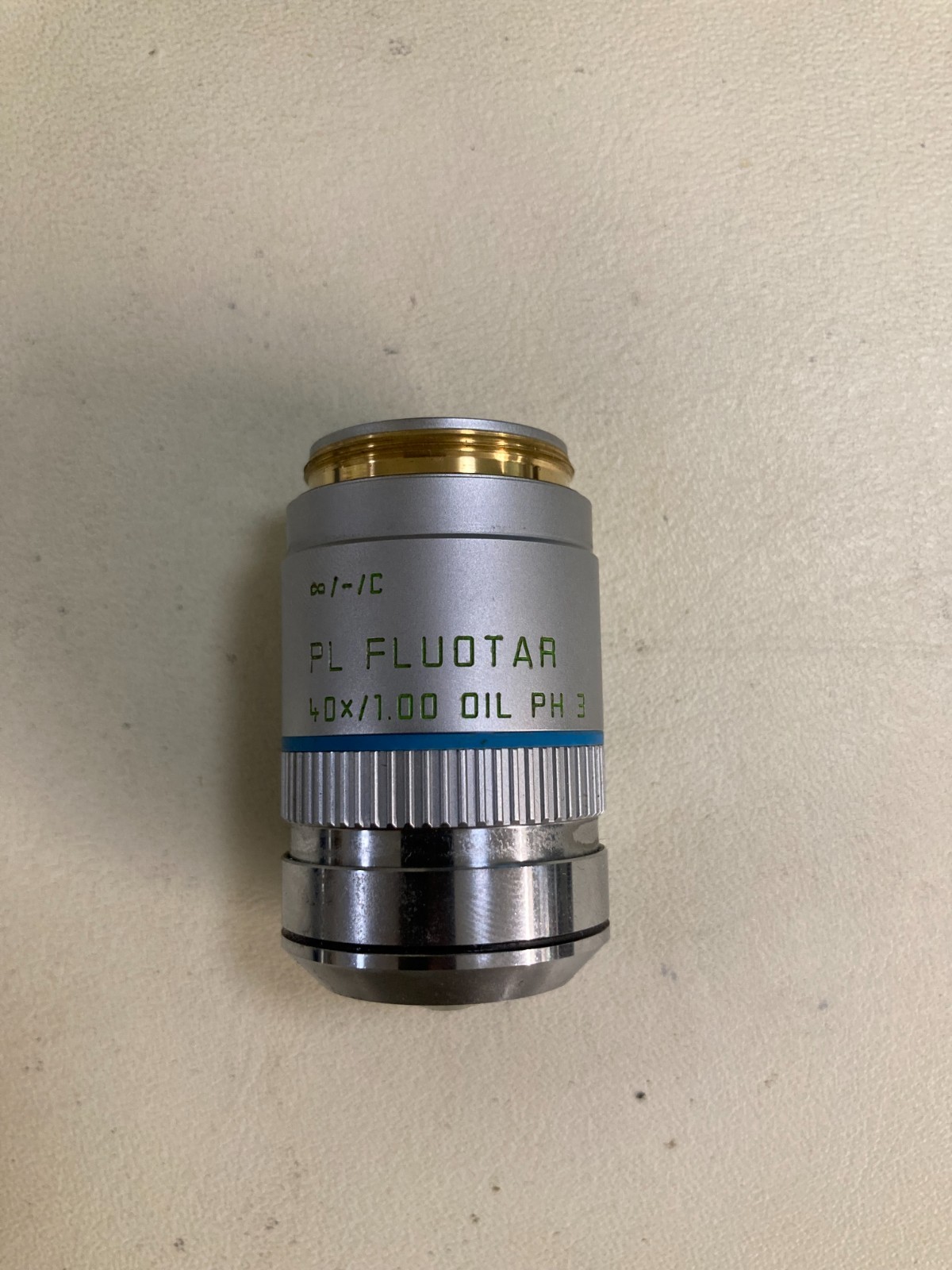 Leica 506016 Pl Fluotar Oil 40X Phase Contrast PH3 Microscope Objective