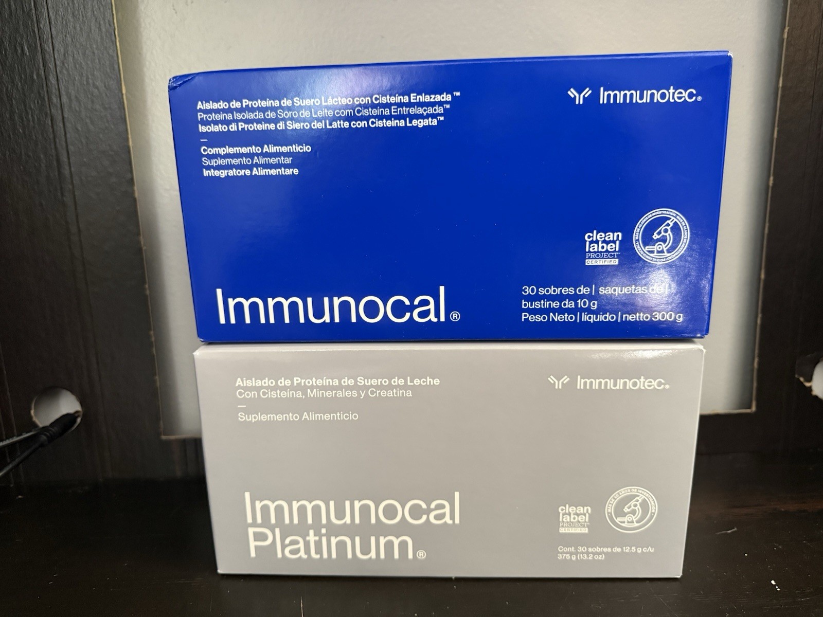 Immunocal Classic ( Blue 1) & 1 Platinum : 2 BOXES - 60 Pouches. EXP 2028