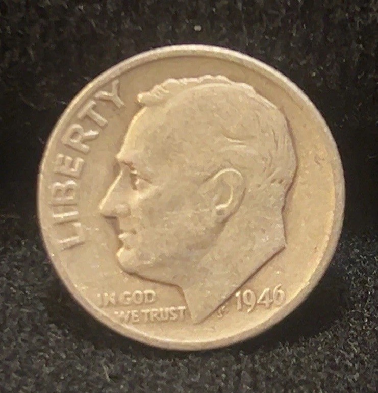 1946 P Roosevelt 90% Silver Dime