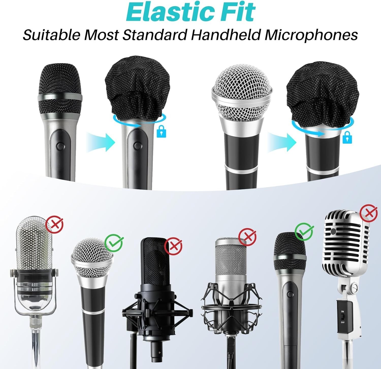 100PCS Microphone Cover - Mic Covers Disposable Odorless Non-Woven...