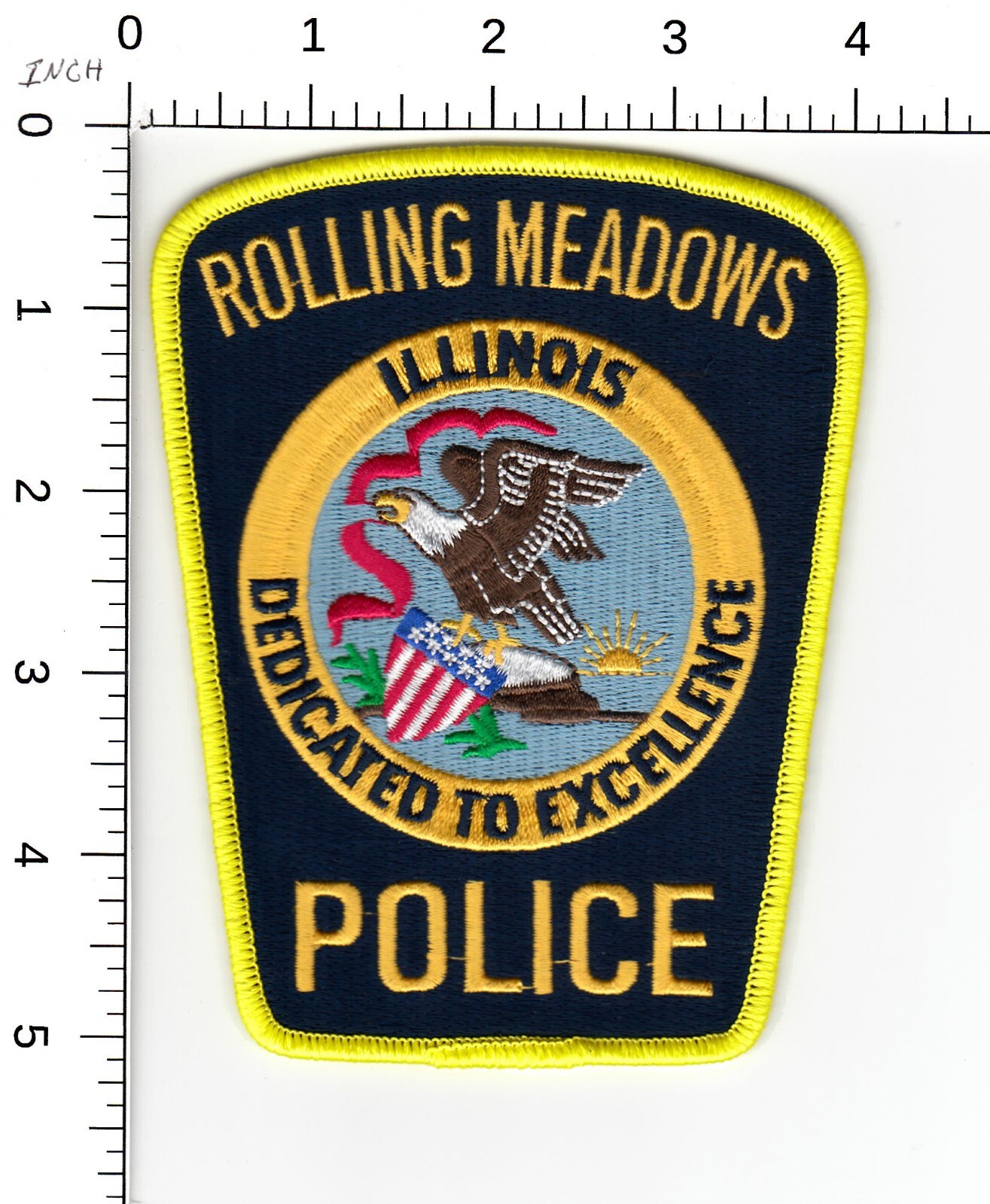 ROLLING MEADOWS (RANK GLD VERSION) ILLINOIS POLICE COLLECTIBLE PATCH