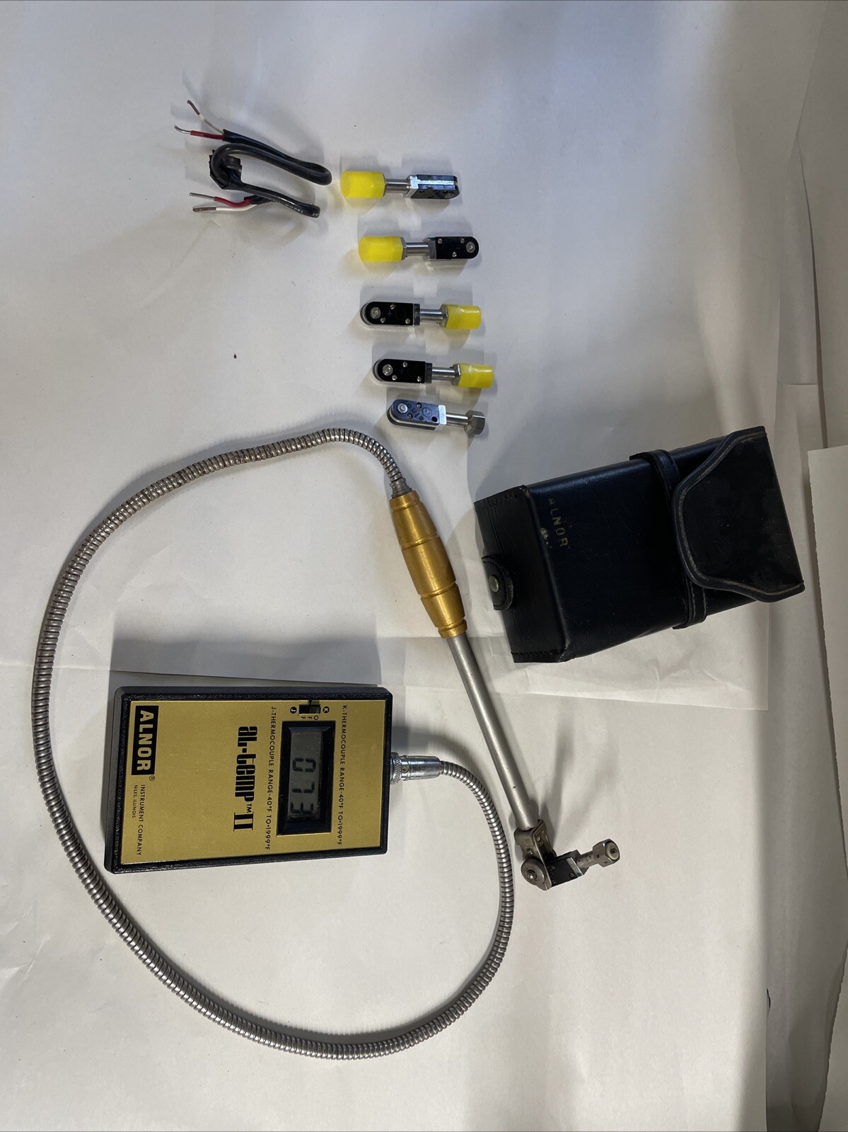 Alnor Al Temp II 7960F Digital Pyrometer Thermometer w/ New Battery Lead TESTED