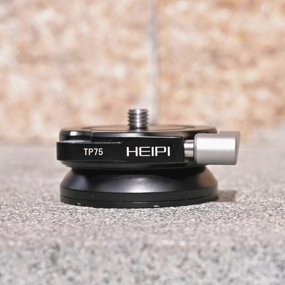 HEIPI TP75 Tripod Leveling Base for Camera Quick Tripod Head Plate with +/-5°