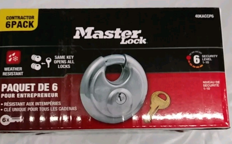 Master Lock Contracter 6 Pack Seocurity Padlockock 40kaccp6
