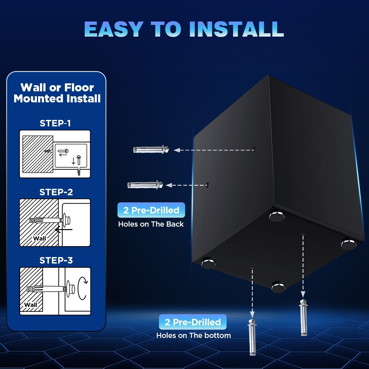TNTANTS 3.8 Cuft Large Safe Box With Digital Keypad Fireproof Bag Alarm System