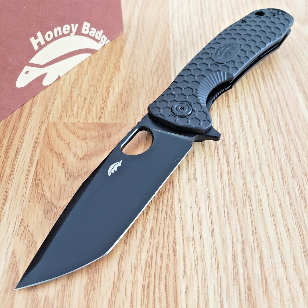 Honey Badger Knives Large Folding Knife 3.63" D2 Tool Steel Blade Nylon Handle