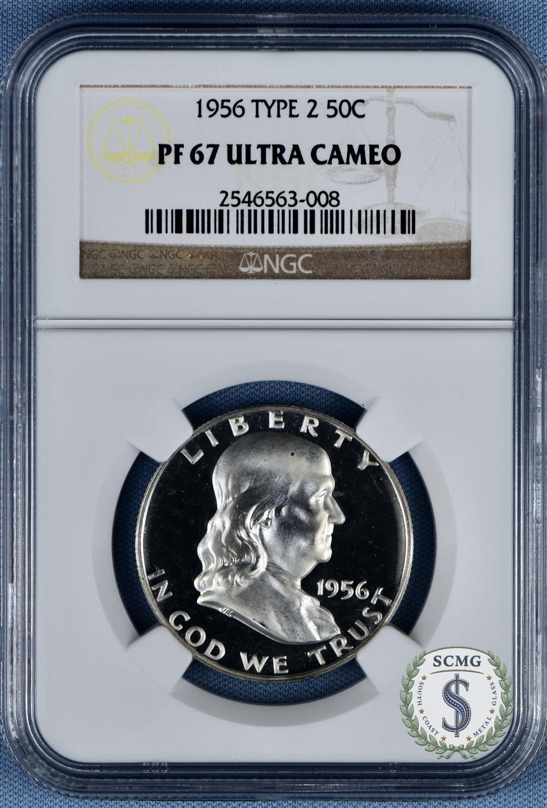 1956 Franklin Half Dollar NGC PF 67 ULTRA CAMEO Type 2 - Superb Gem Beauty!!!