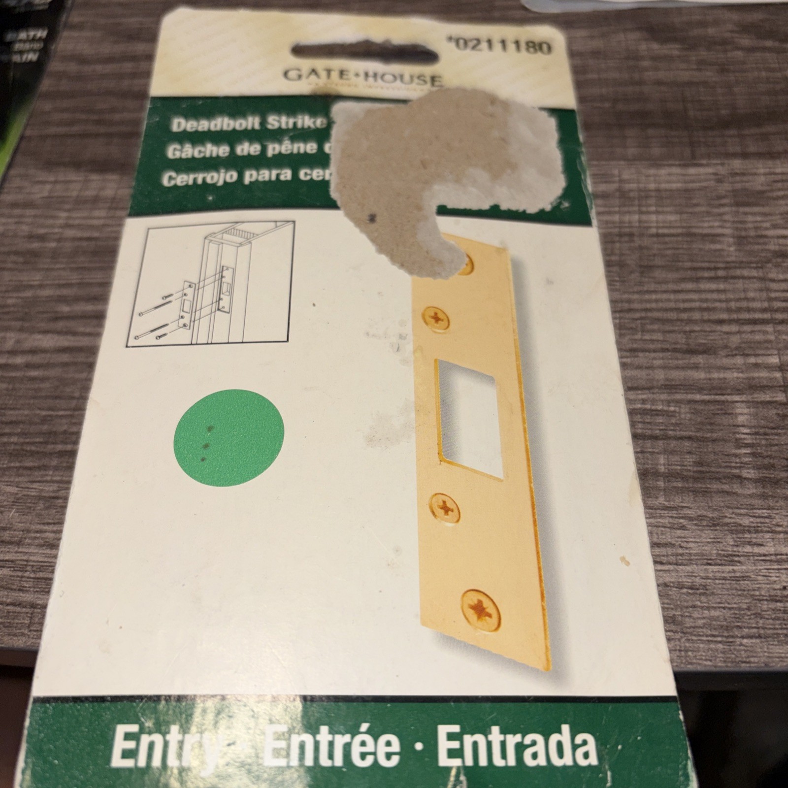 Gate House Deadbolt Strike Plate 0211180
