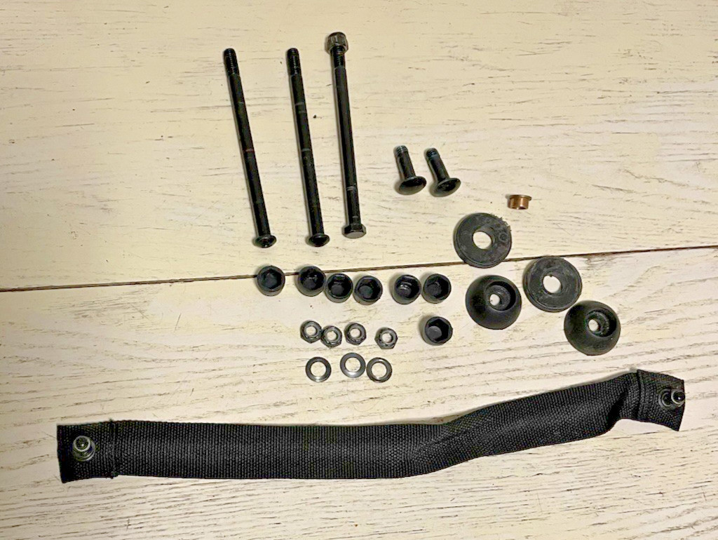 AB Lounge 2 Caps Strap Bolts Bushing Replacement Abdominal Exercise Machine Part