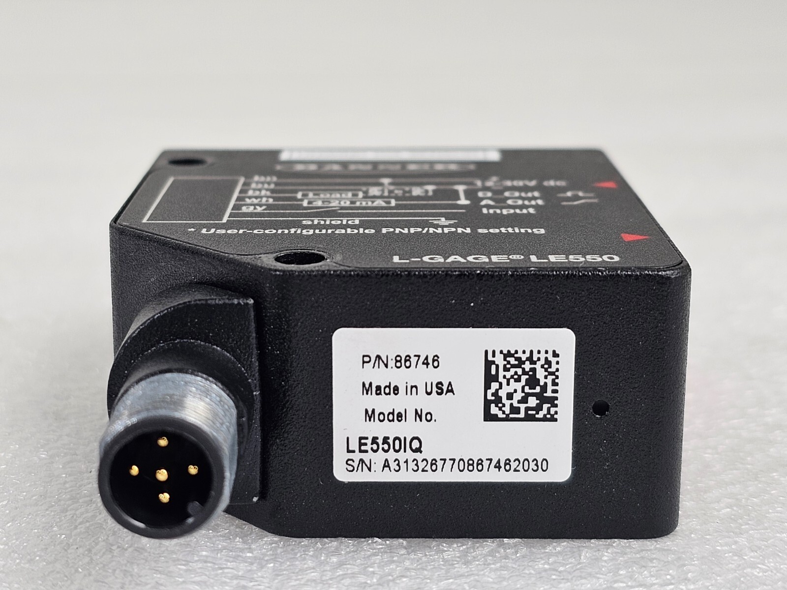 1PC BANNER L-GAGE LE550 Displacement Sensor