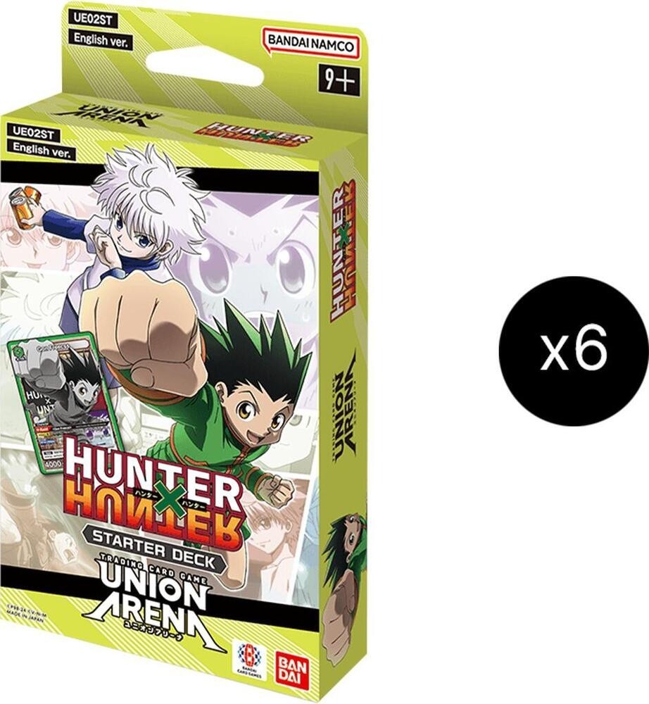 Union Arena Hunter x  Hunter Sealed Display of 6 Starter Decks