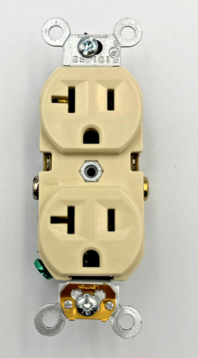 Leviton BR20 20A Backwire Duplex Outlet 20A-125V Preferred Grade – New in Box