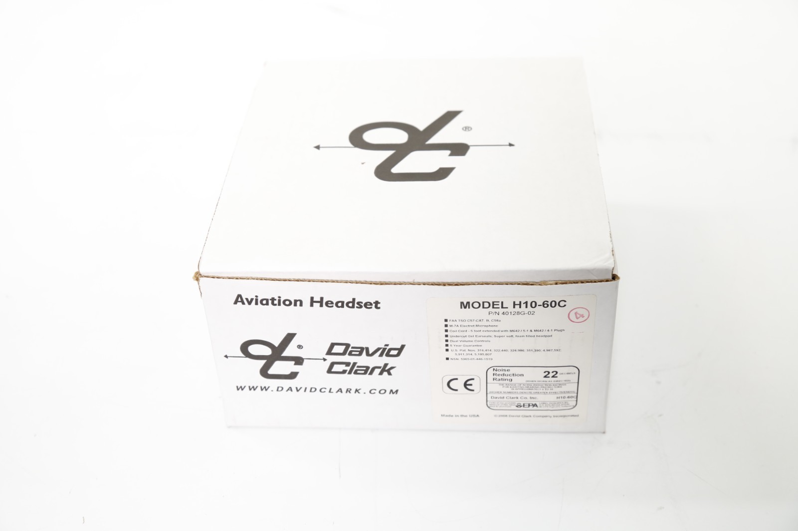 DAVID CLARK H10-60 HEADSET GA/Dual Plugs  p/n 40128G-01