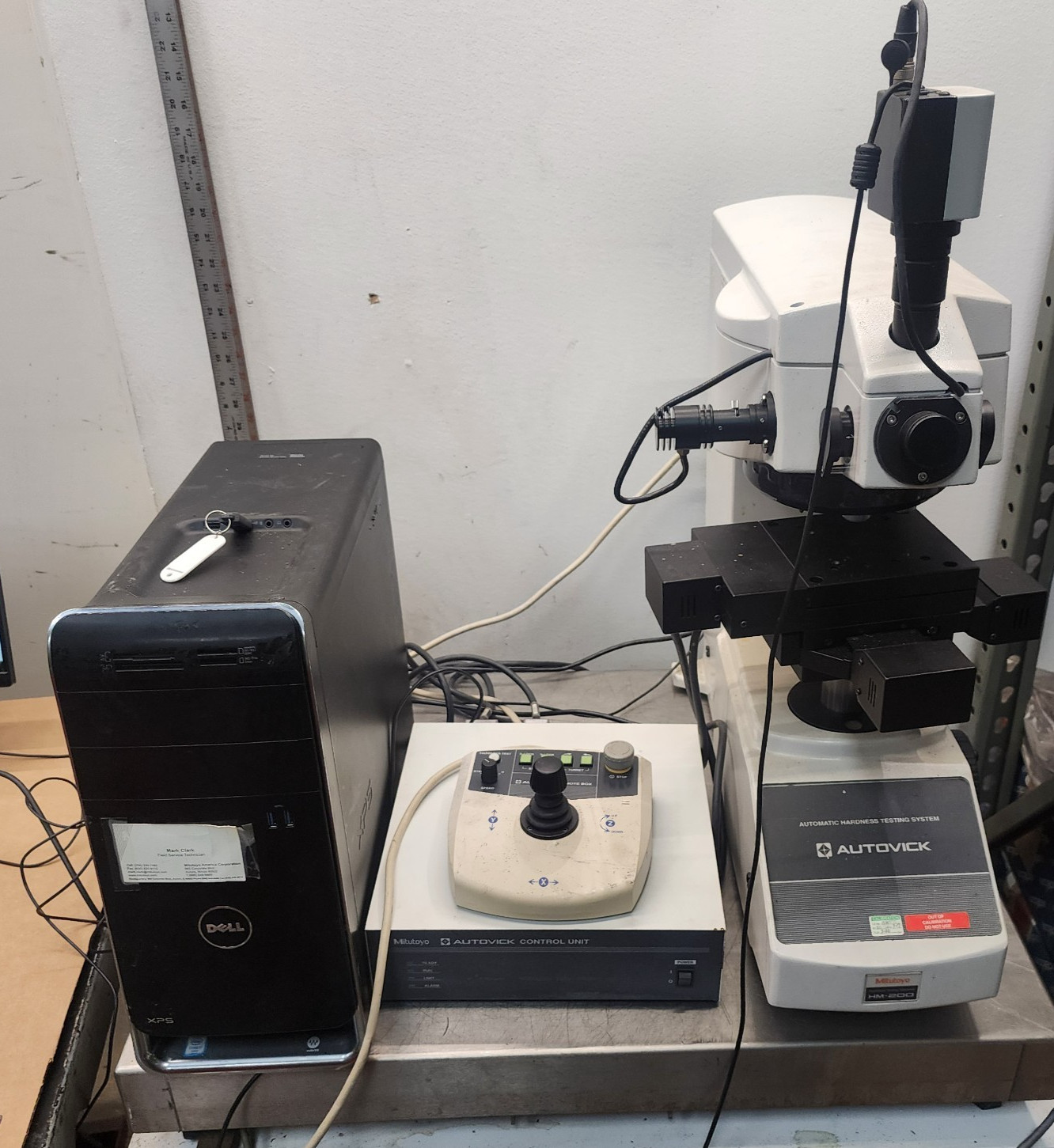 Mitutoyo HM-200 System C Micro Vickers Hardness Testing System Dongle Computer