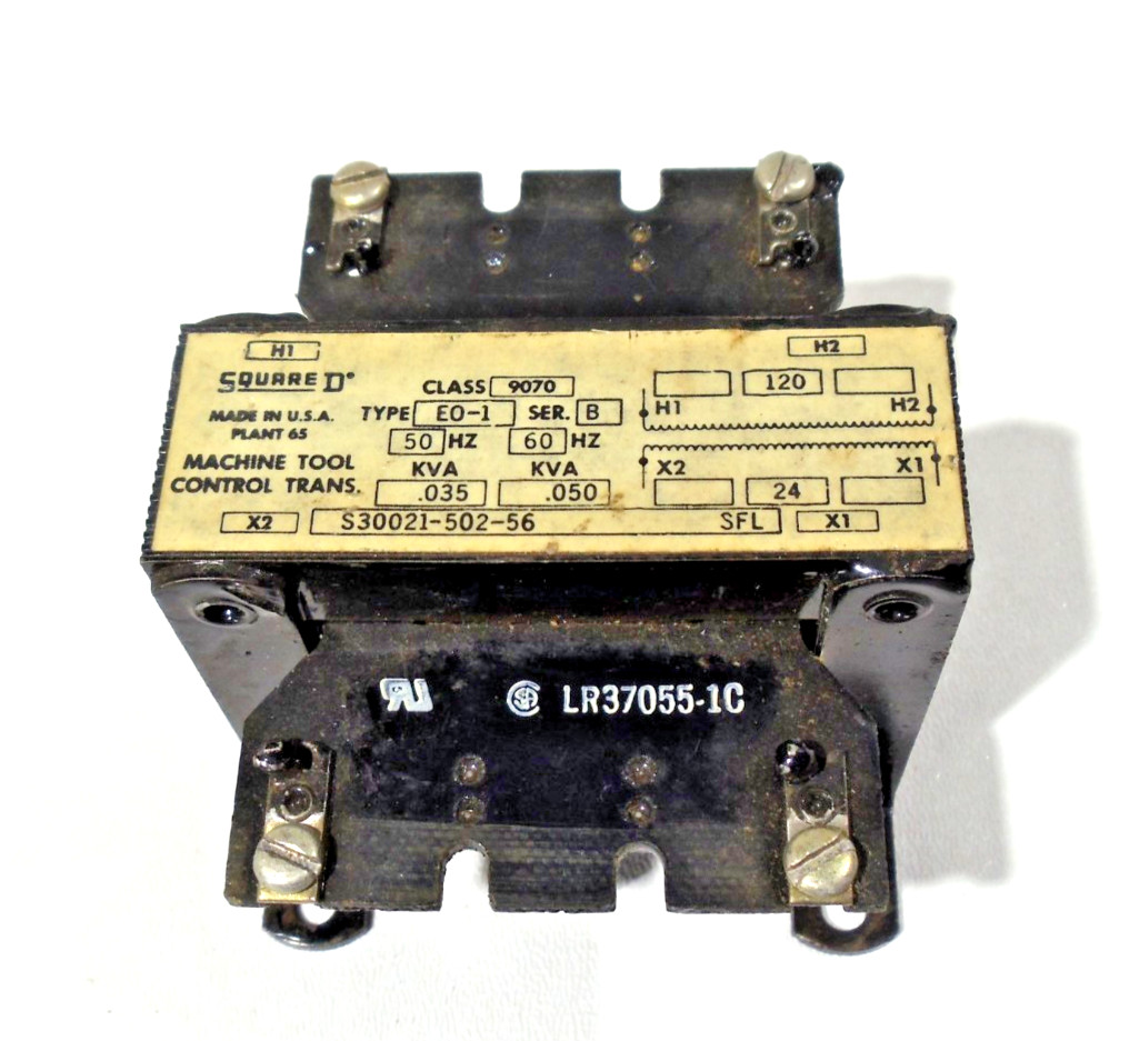 Square D 9070-EO  Transformer .035-.050KVA 50/60HZ Material Control