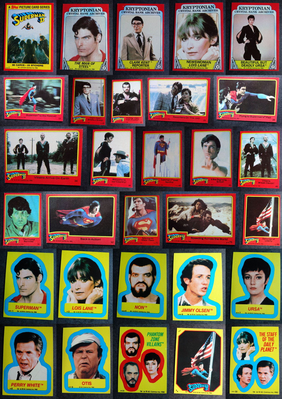 1980 Topps Superman II 2 Movie Trading Card Complete Your Set U You Pick 1-88