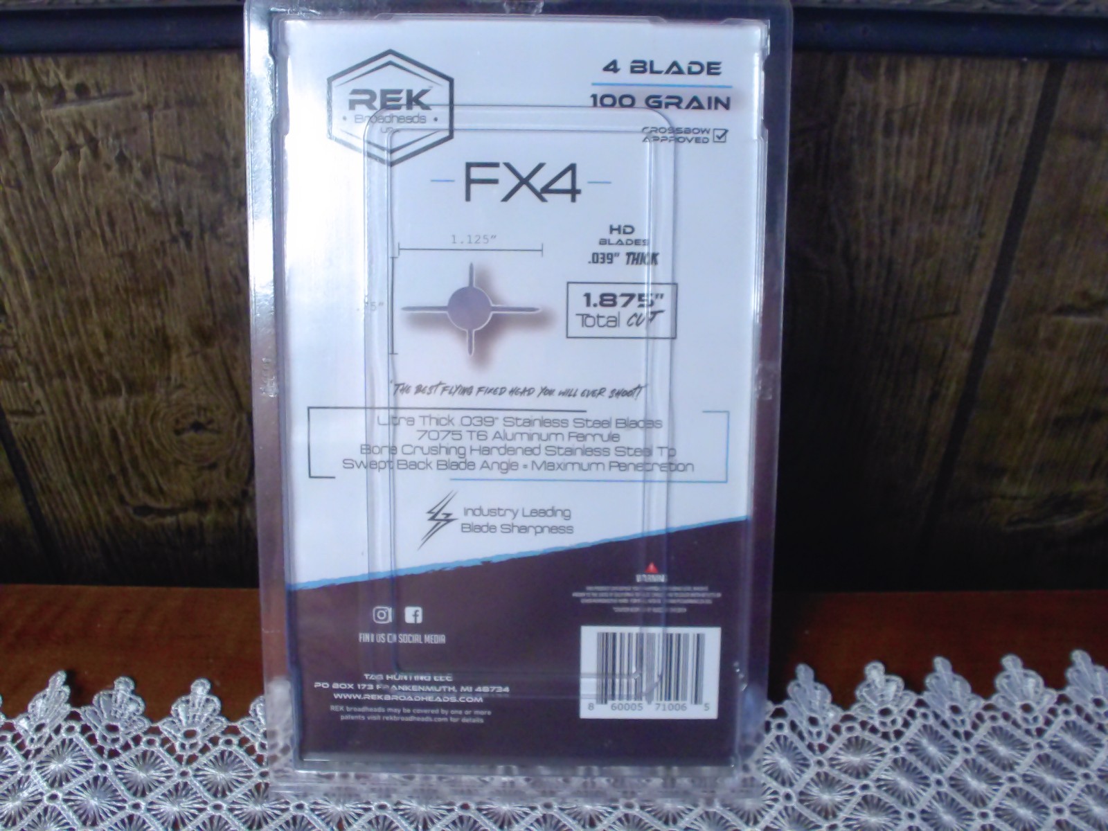 REK FX4 4 Blade Fixed Broadhead 100 Grain 3 Pack CROSSBOW APPROVED