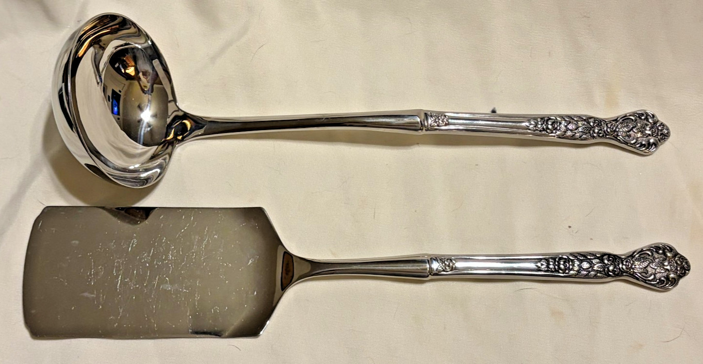 Lot of 2 VERSAILLES Large Serving Pieces - 12" Ladle & Spatula - MSI Japan