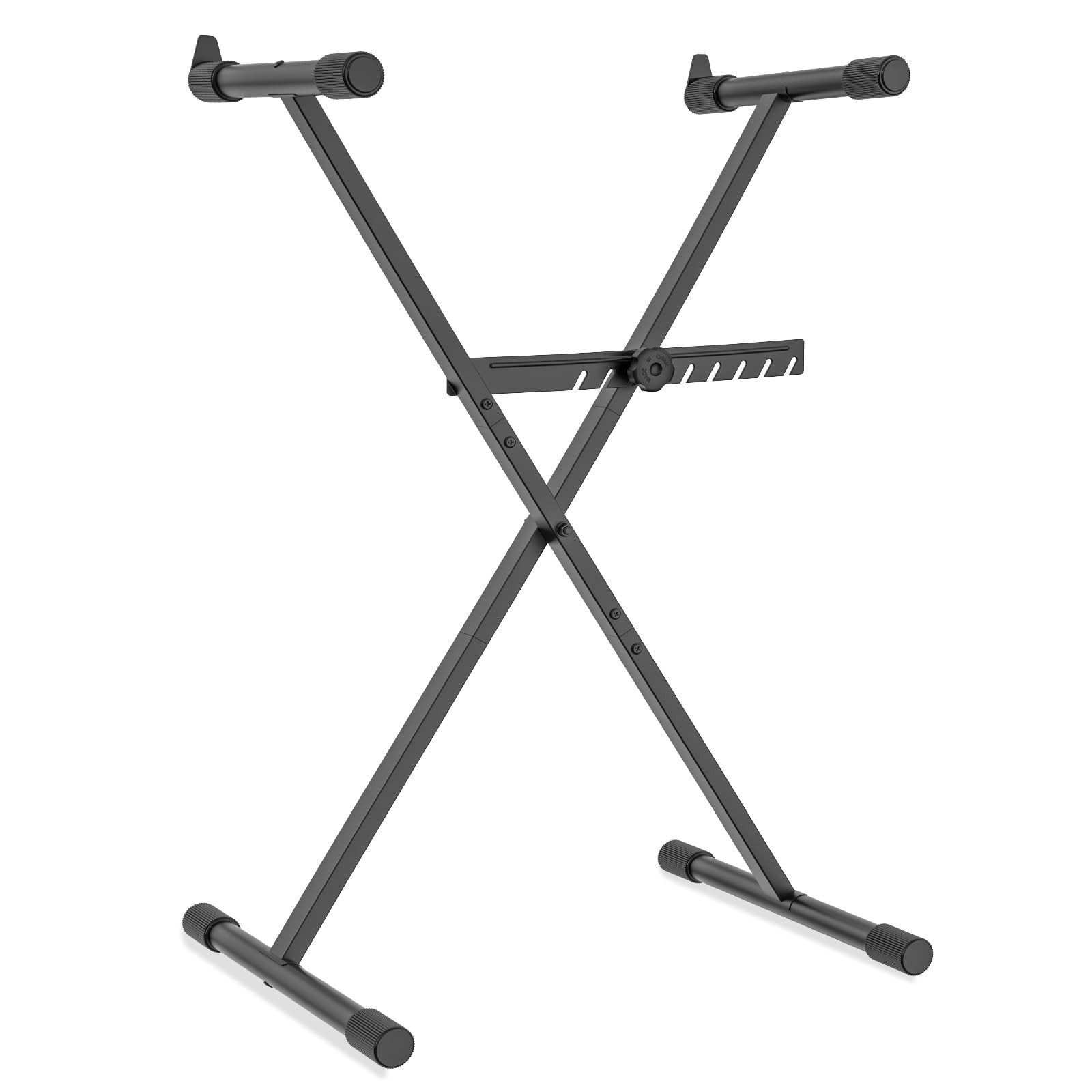 Digital Piano Keyboard Stand Single X Style Black Capacity 100 lb