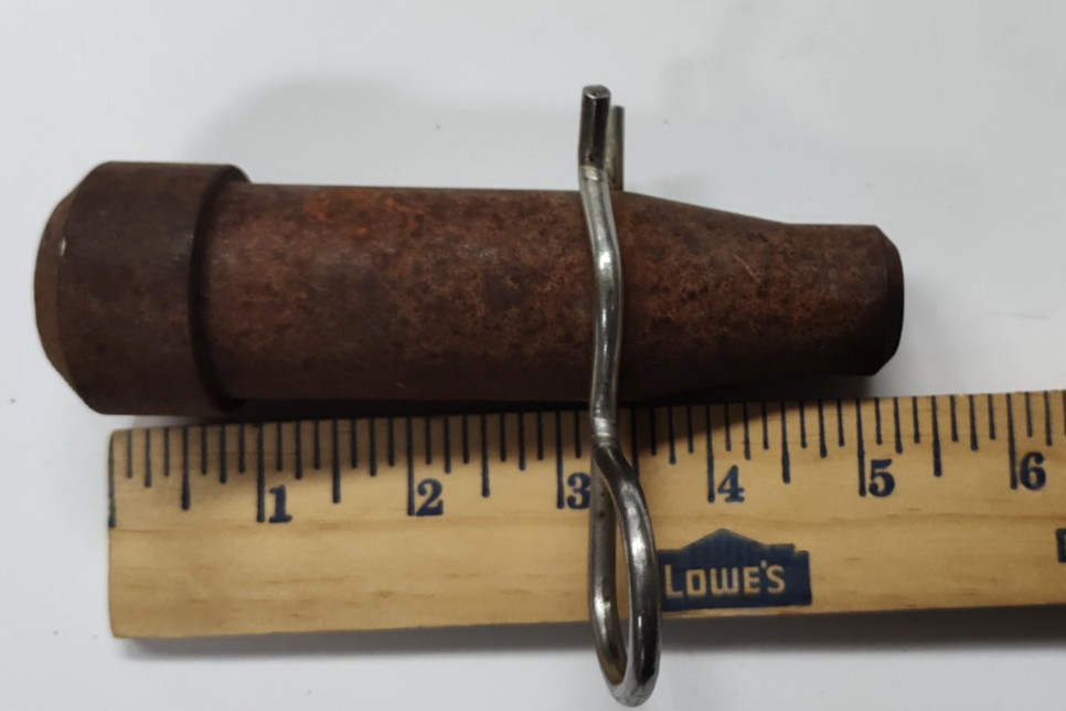 1-3/8" Hitch Pin, Drop In 1.375", Vintage, Shoulder to hole = 2.25", Head 1.625"