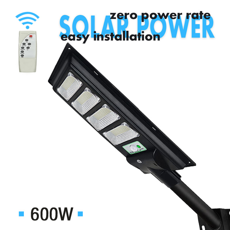 Solar LED Street Lamp 600W Cool White Dusk to Dawn Motion Sensor Yard Security