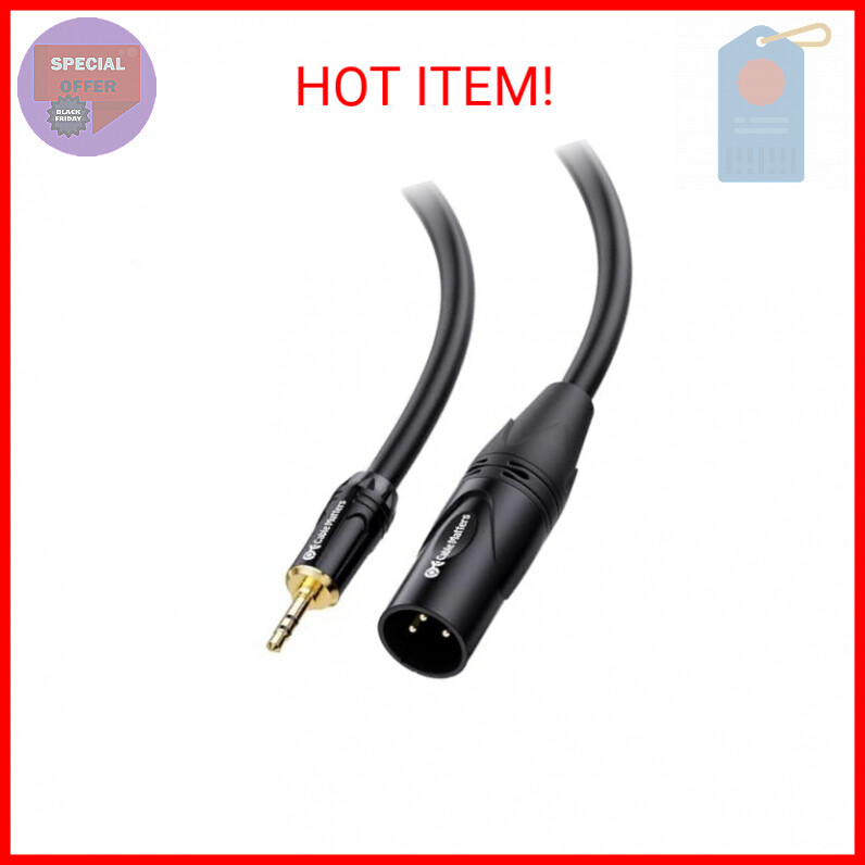 Cable Matters 3.5mm to XLR Cable 6 ft, Male to Male XLR to 1/8 Inch Cable, XLR t