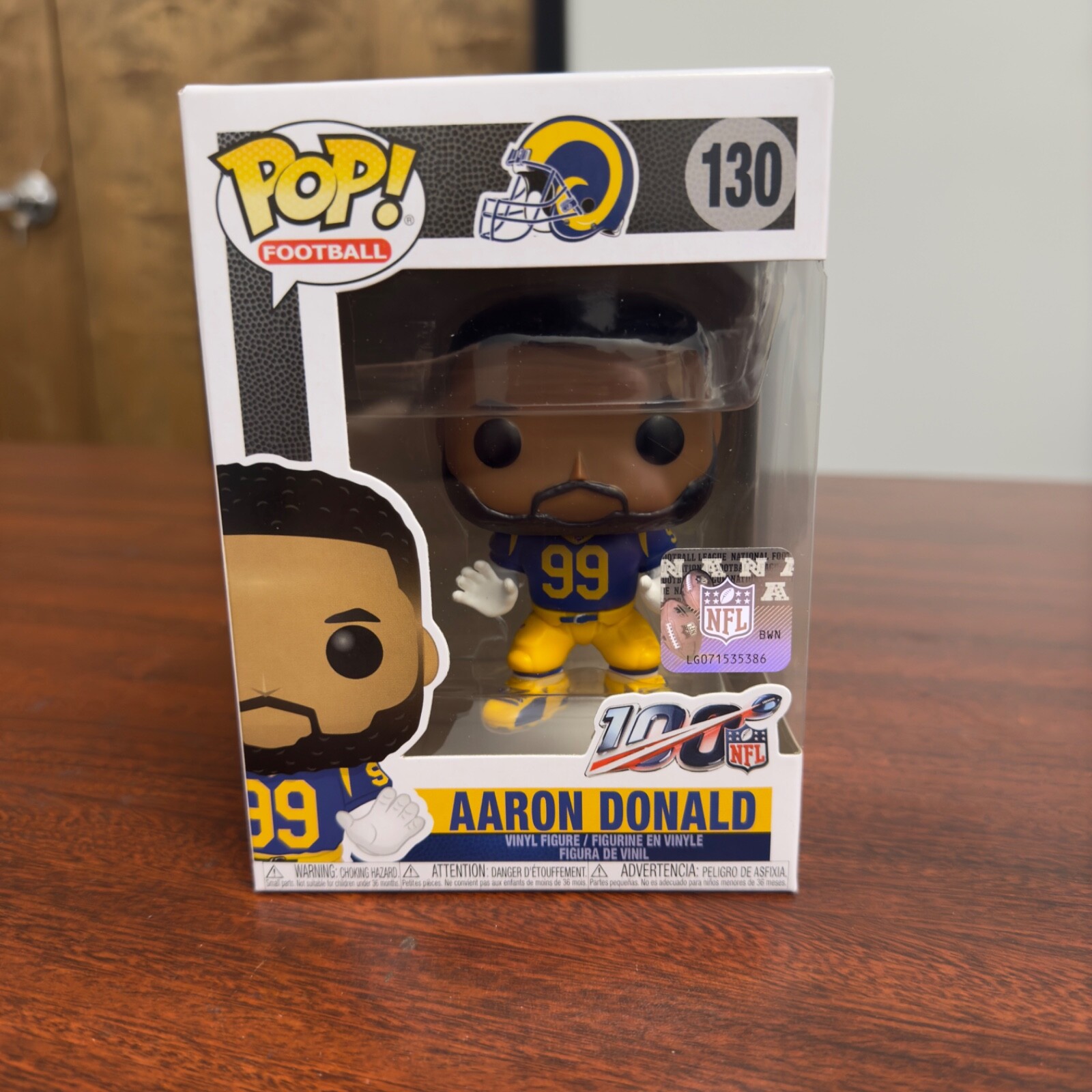 Funko Aaron Donald #130 Los Angeles Rams NFL Pop! Free Shipping