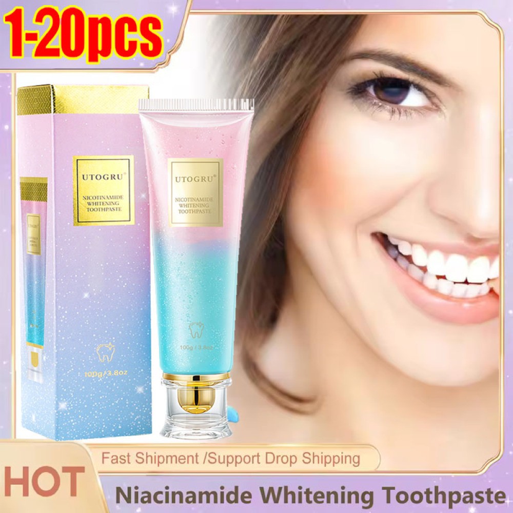 20X UTOGRU Whitening Toothpaste Niacinamide Dazzling Whitening Toothpastes Adult