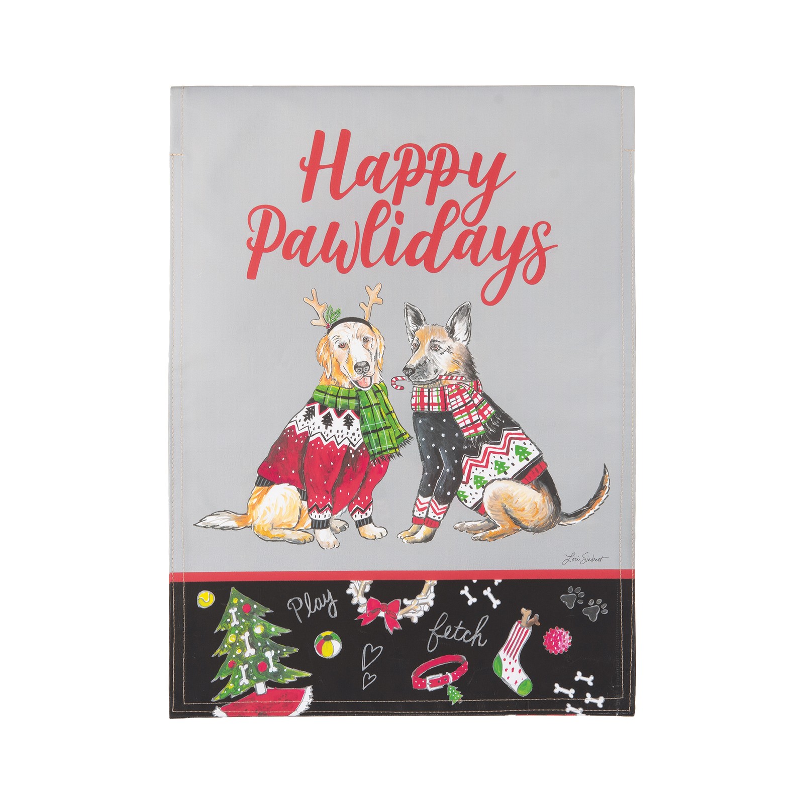 Happy Pawlidays Flag