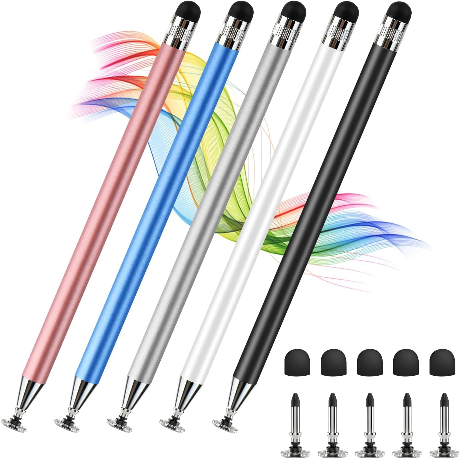 2-In-1 Stylus Pen for Touchscreen, High Precision & Sensitivity Stylus Pen for I