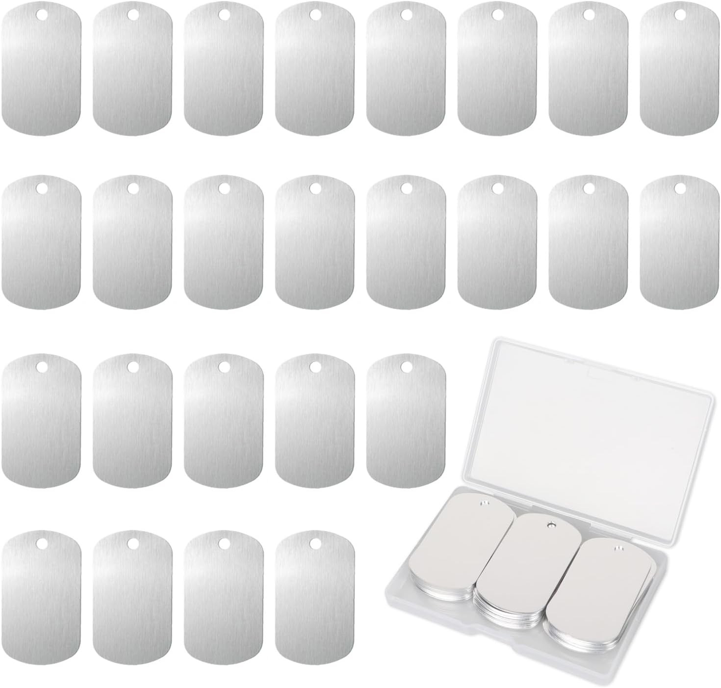 25 Pcs Aluminum Tags for Engravingrectangle Stamping Blanks Tagsslive...
