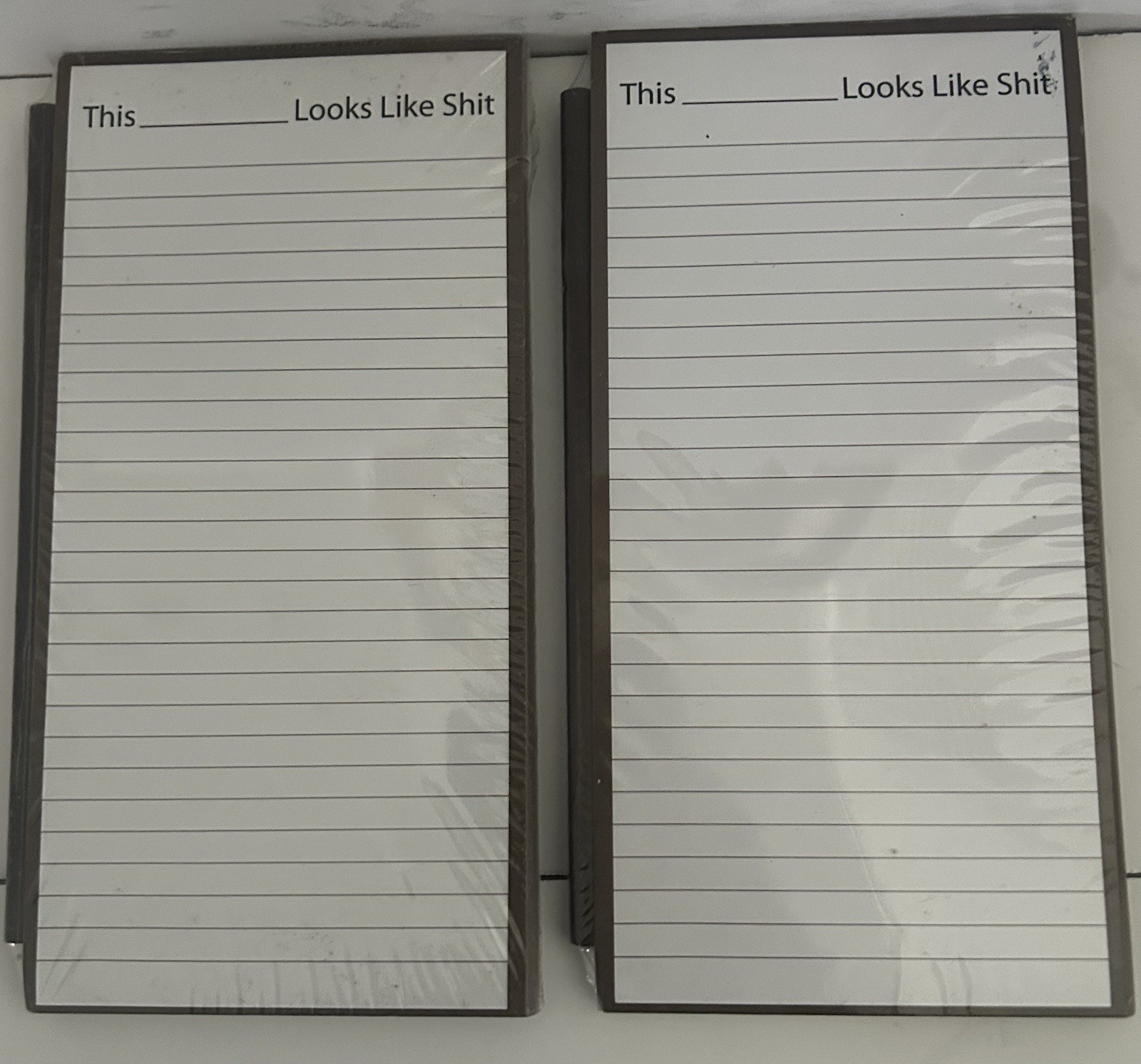 New Two 2 Novelty Magnetic Lined Note Pads W Pencil "This Looks Like S..." #9076