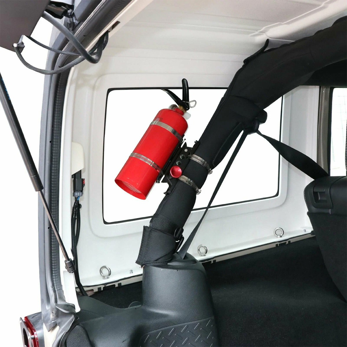 Universal Adjustable Roll Bar Fire Extinguisher Mount Holder For Jeep Wrangler