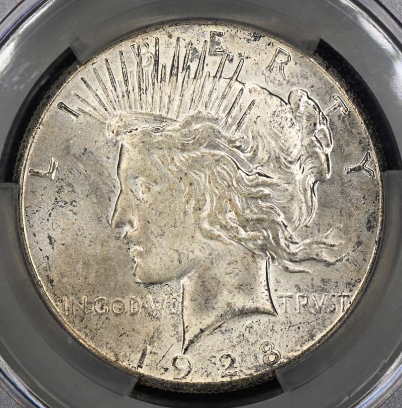 1928 $1 Peace Dollar CACG MS63