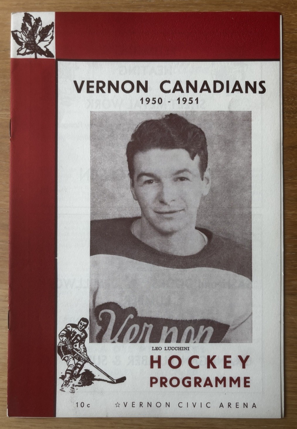1950-51 Vernon Canadians vs Kamloops Elks Program Nice Condition