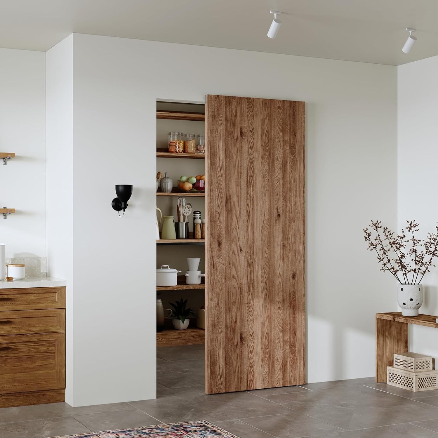 32" Concealed Sliding Barn Door Hardware Kit with Soft Close Mechanism for 24in