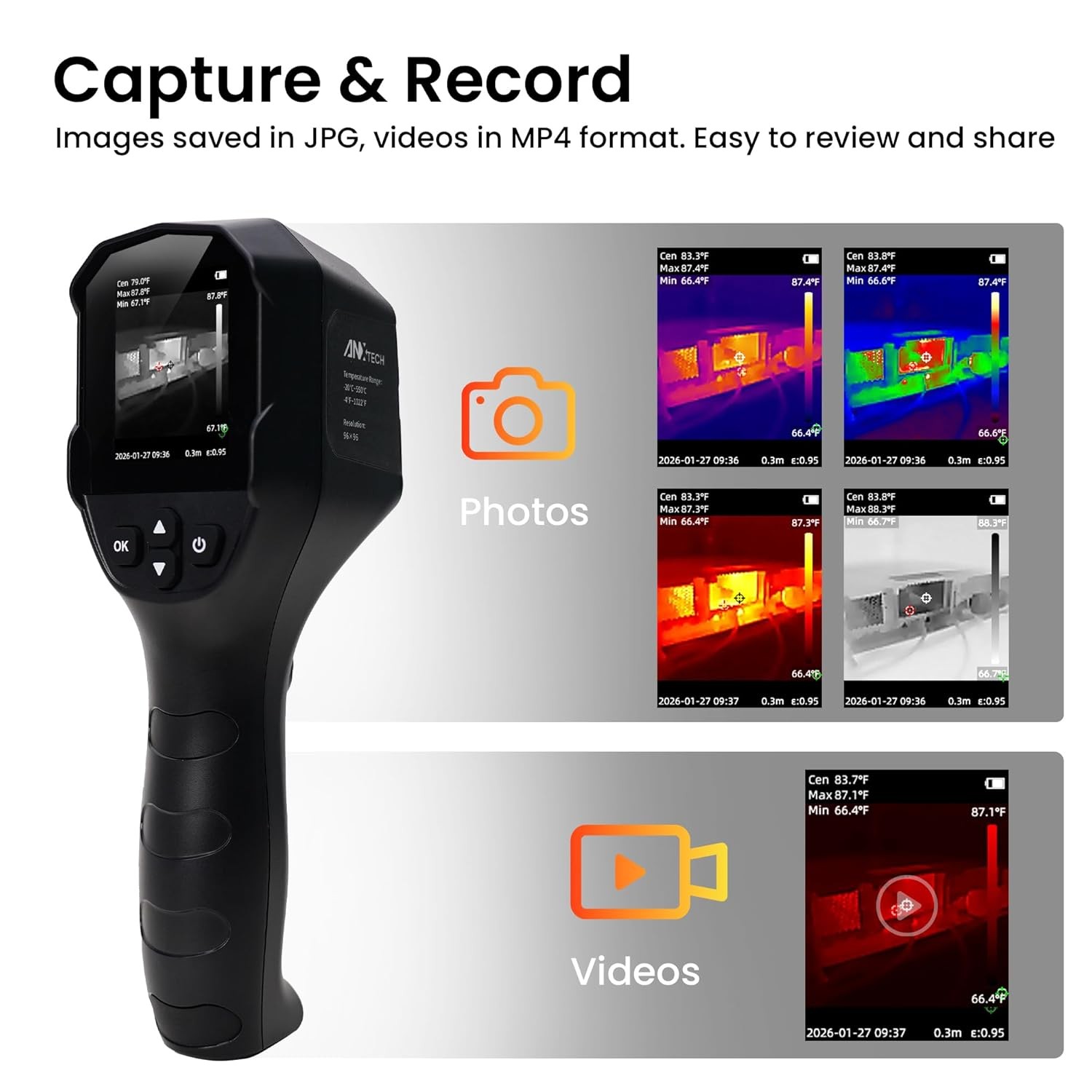 ANXTECH Small Infrared Thermal Imager TISR Resolution 240x240 Thermal Camera