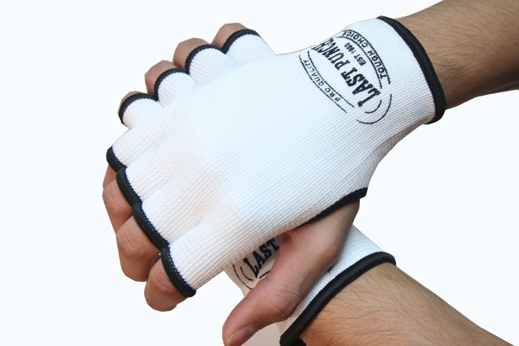 MMA White Hand Wrap Training Gloves Medium Size