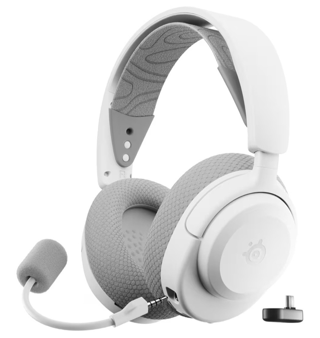 SteelSeries Arctis Nova 3P Wireless Multi-Platform Gaming Headset White 61687 Nw